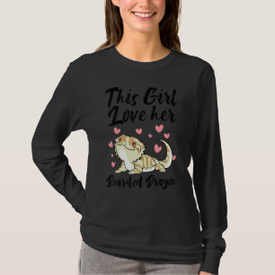 Camiseta A esta Chica le encanta su Dragón barbudo Lizard C