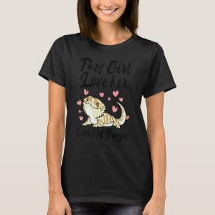 Camiseta A esta Chica le encanta su Dragón barbudo Lizard C