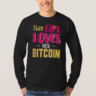 Camiseta A esta Chica le encanta su moneda de criptografía 
