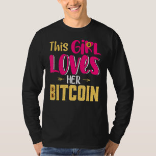 Camiseta A esta Chica le encanta su moneda de criptografía 