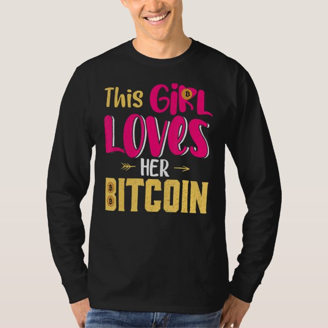 Camiseta A esta Chica le encanta su moneda de criptografía  (Anverso)
