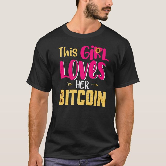 Camiseta A esta Chica le encanta su moneda de criptografía  (Anverso)