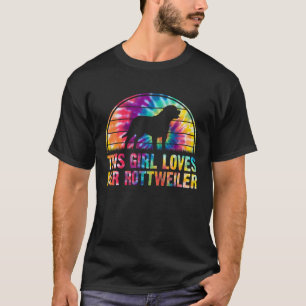 Camiseta A esta Chica le encanta su perro de tintes rottwei