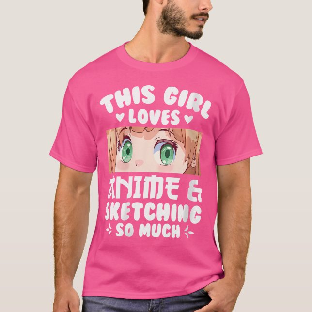 Camiseta A Esta Chica Le Encanta Tanto El Esbozo De Anime Y (Anverso)