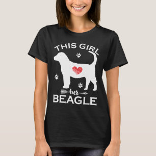 Camiseta A esta Chica le encantan sus perros Mascotas beagl