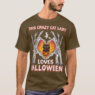 Camiseta A esta loca dama de gato le encanta el disfraz de 