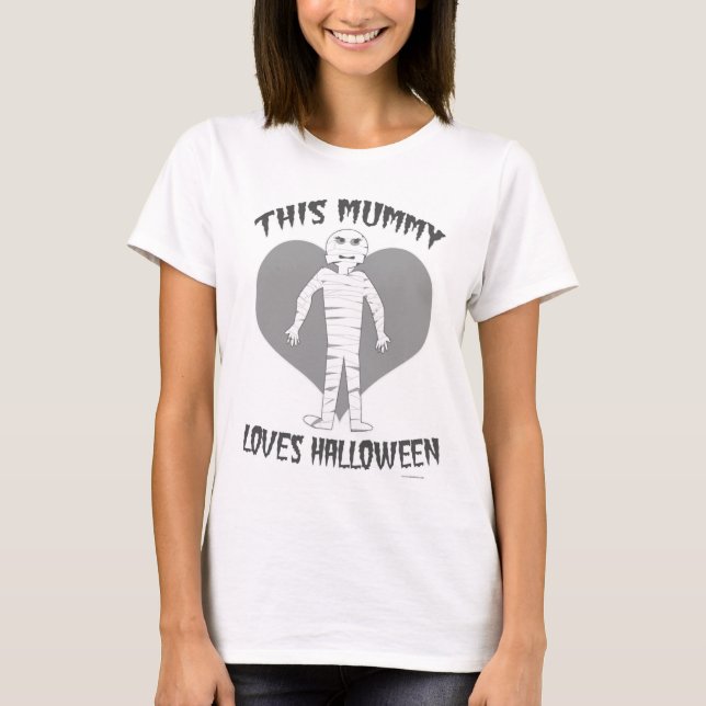 Camiseta A esta mamá le encanta el eslogan de Halloween y e (Anverso)