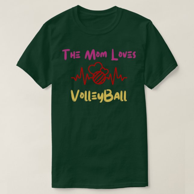 Camiseta A esta mamá le encanta el voleibol (Diseño del anverso)