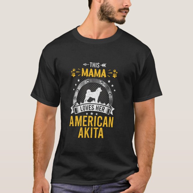 Camiseta A esta mamá le encanta su amante americano del per (Anverso)