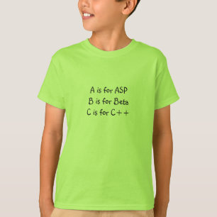 Camiseta A está para el ASP