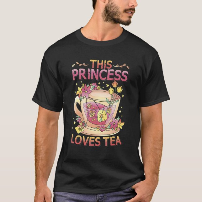 Camiseta A esta princesa le encanta el Chica del té (Anverso)