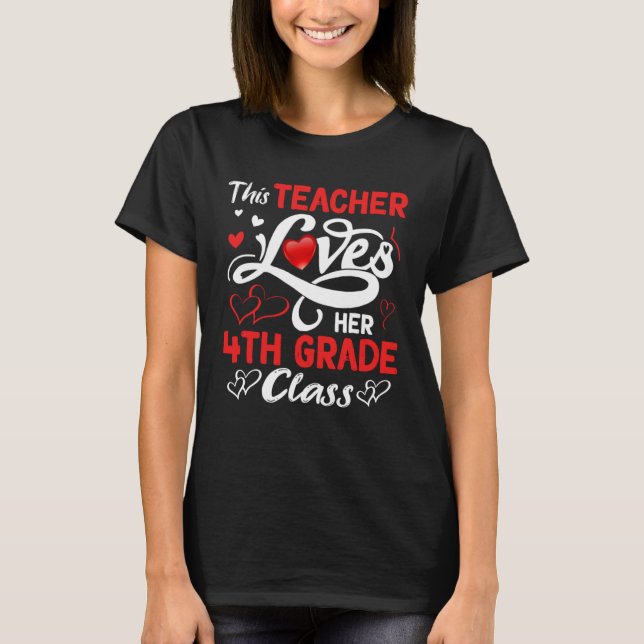 Camiseta A esta profesora le encanta su cuarto curso de Val (Anverso)