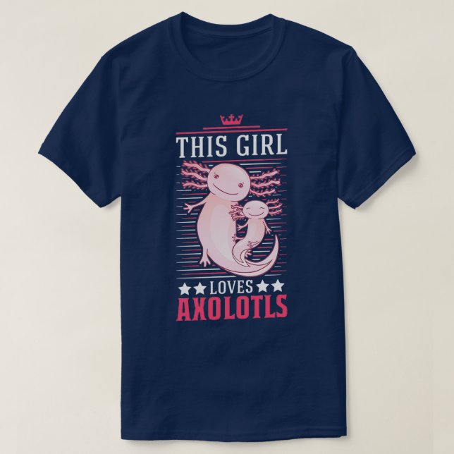 Camiseta A este Chica le encanta el anfibio clavado de Axol (Diseño del anverso)