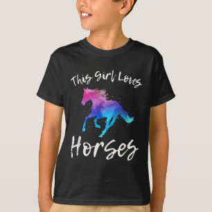 Camiseta A este Chica le encanta el curioso viaje ecuestre