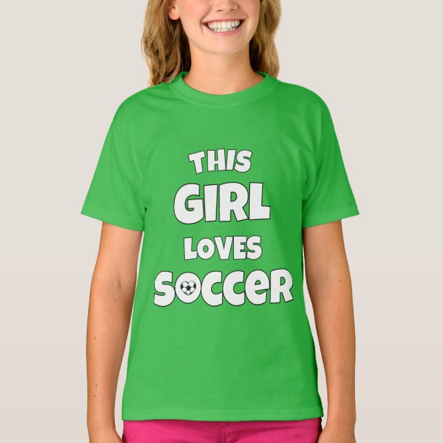 Camiseta A este chica le encanta el fútbol (Anverso)