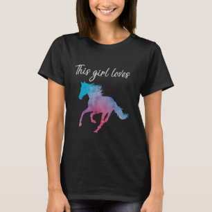 Camiseta A este Chica le encanta el jinete ecuestre de caba