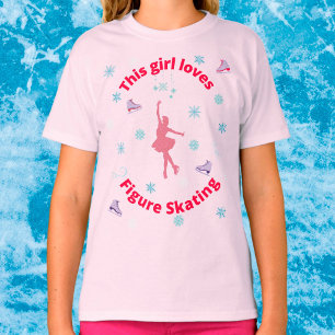 Camiseta A este Chica le encanta el patinaje artístico