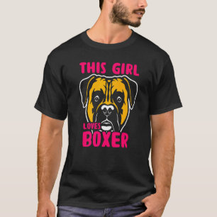 Camiseta A este Chica le encanta el perro de Boxer