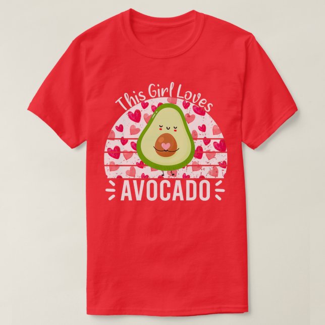 Camiseta A este Chica le encanta el regalo de aguacates (Diseño del anverso)