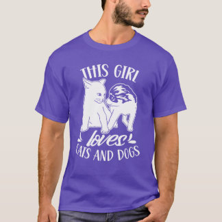 Camiseta A este Chica le encanta el regalo de Gato de Perro