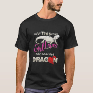 Camiseta A este Chica le encanta el Reptile Dragón con barb
