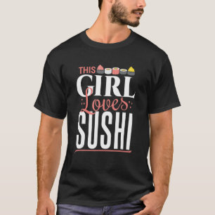 Camiseta A este Chica le encanta el sushi japonés
