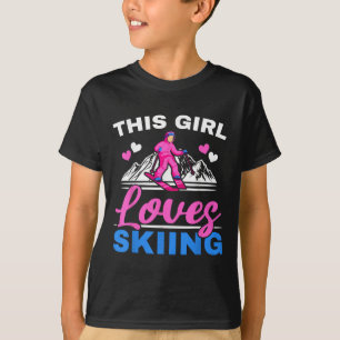 Camiseta A este Chica le encanta esquiar esquiar nieve depo