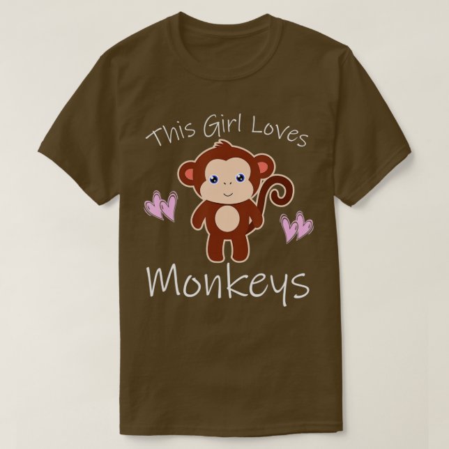 Camiseta A ESTE CHICA LE ENCANTA LA Cita graciosa MONKEYS (Diseño del anverso)