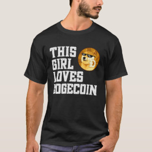 Camiseta A este Chica le encanta la criptografía de dogecoí