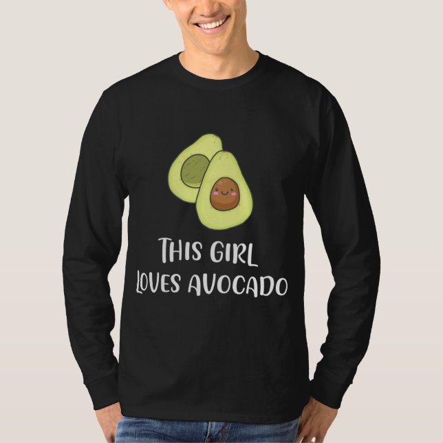 Camiseta A este Chica le encanta la fruta divertida aguacat (Anverso)