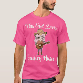 Camiseta A este Chica le encanta la guitarra acústica de la