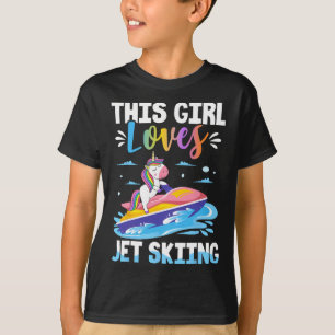 Camiseta A este Chica le encanta la moto acuática Chica esq