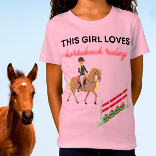 Camiseta A este Chica le encanta montar a caballo