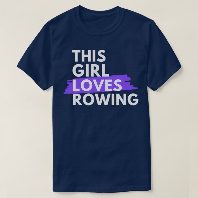 Camiseta A este chica le encanta remar (Diseño del anverso)