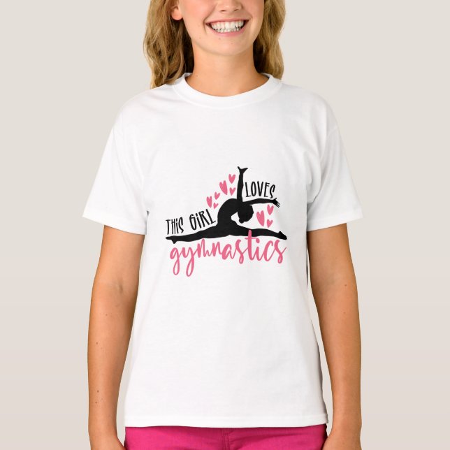 Camiseta A este Chica le encantan la gimnasia // los niños  (Anverso)