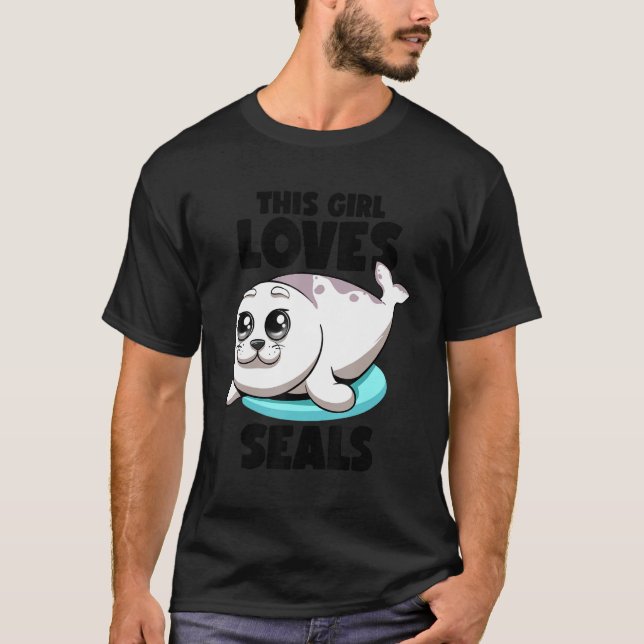 Camiseta A este Chica le encantan las focas de foca de gras (Anverso)