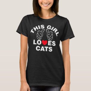 Camiseta A este Chica le encantan los gatos