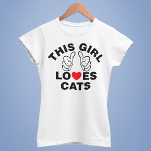 Camiseta A este Chica le encantan los gatos