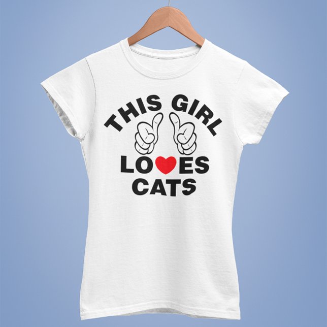 Camiseta A este Chica le encantan los gatos (Subido por el creador)