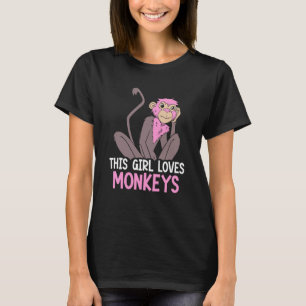 Camiseta A este Chica le encantan los monos diciendo animal