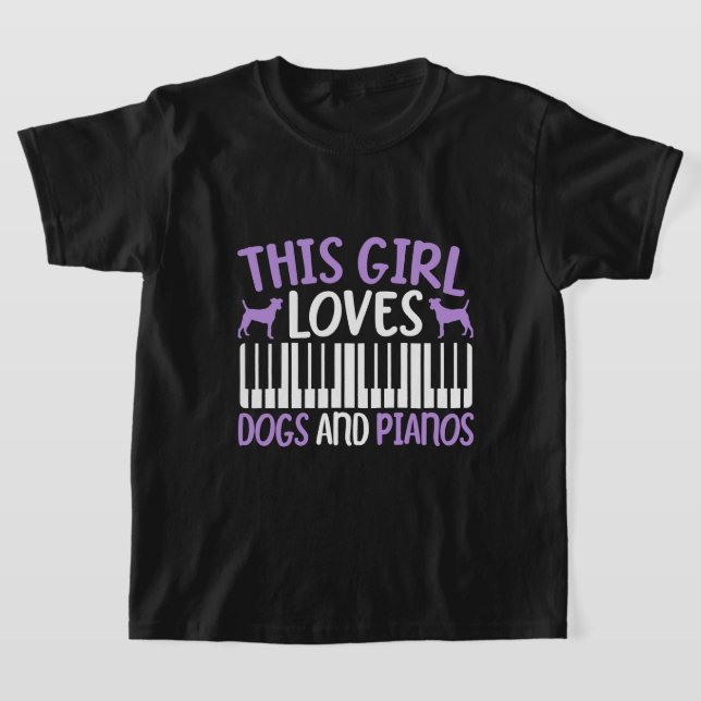 Camiseta A Este Chica Le Encantan Los Perros Y El Pianista  (Distribución)