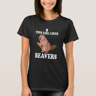 Camiseta A Este Chica Le Gusta La Vintage De Beaver Rodent