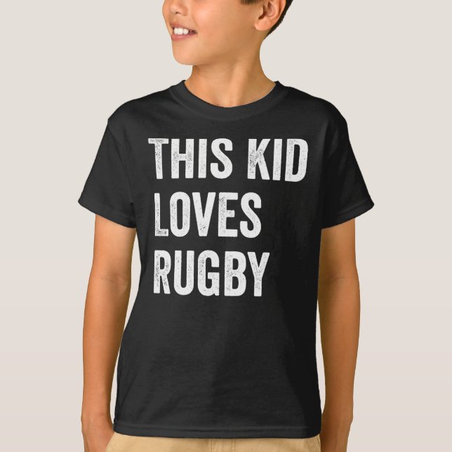 Camiseta A este chico le encanta el amante del rugby (Anverso)