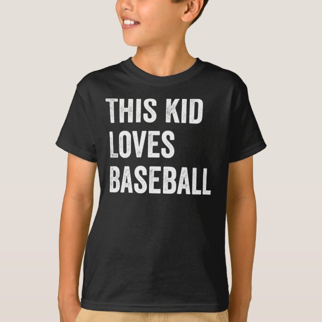 Camiseta A este chico le encanta el béisbol (Anverso)