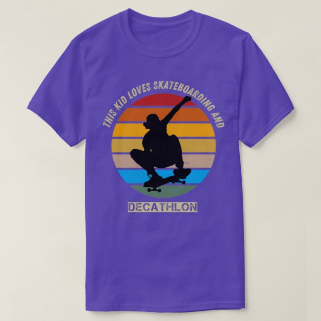 Camiseta a este chico le encanta el patinaje y el decathlon (Diseño del anverso)
