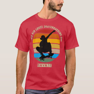 Camiseta a este chico le encanta el patinaje y el saver