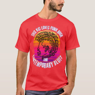 Camiseta a este chico le encanta el rock de punk y el blues