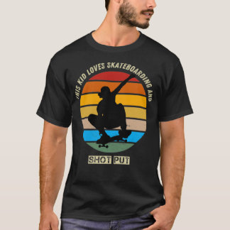 Camiseta a este chico le encanta el skateboarding y el tiro