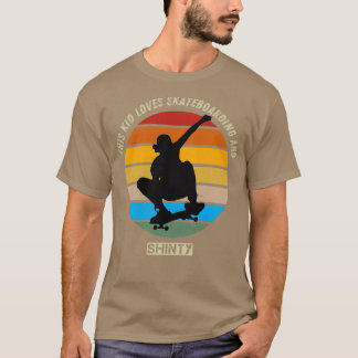 Camiseta a este chico le encanta el skateboarding y la bris