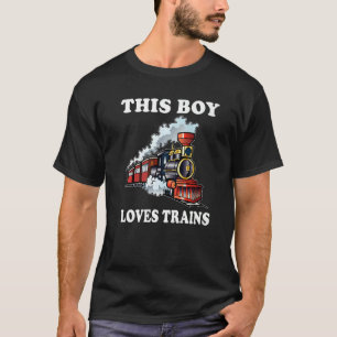 Camiseta A este chico le encanta el vagón de tren